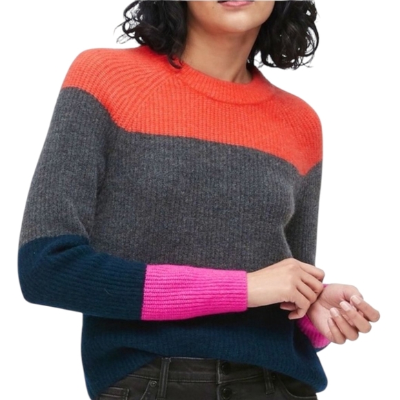 Banana Republic Sweaters - Banana Republic Colorblock Wool Blend Pullover Sweater Striped Sz M